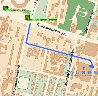 Карта проезда к офису